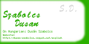 szabolcs dusan business card